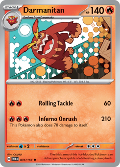 Darmanitan - Twilight Masquerade - #35 - Pokemon TCG card