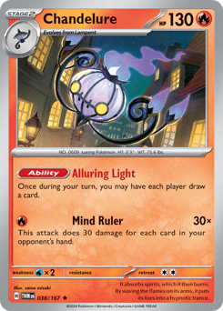 Chandelure - Twilight Masquerade - #38 - Pokemon TCG card