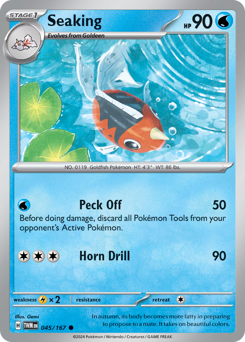 Seaking #45 Seaking - Twilight Masquerade - #45 - Pokemon TCG card