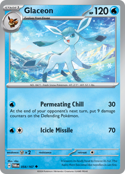 Glaceon - Twilight Masquerade - #54 - Pokemon TCG card