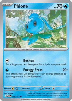 Phione #55 Phione - Twilight Masquerade - #55 - Pokemon TCG card