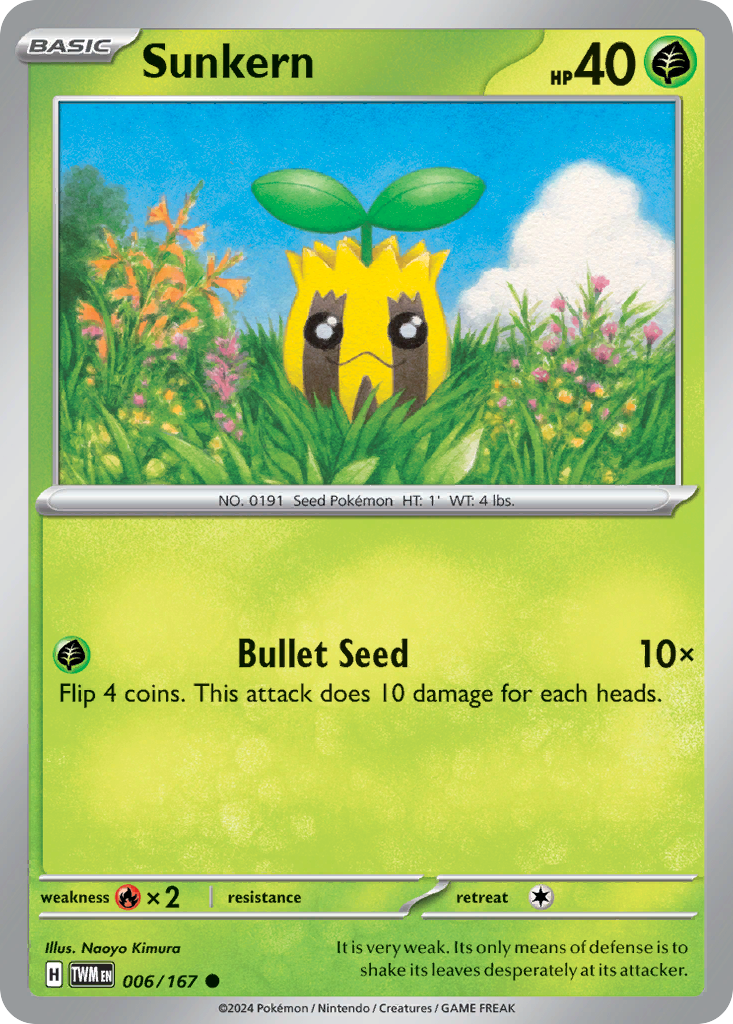 Sunkern - Twilight Masquerade - #6 - Pokemon TCG card