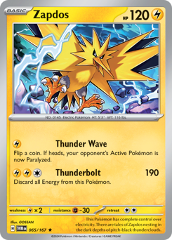 Zapdos - Twilight Masquerade - #65 - Pokemon TCG card