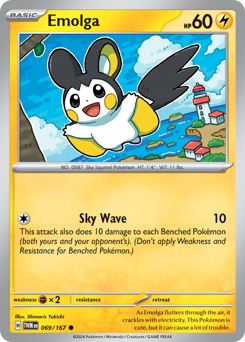 Emolga #69 Emolga - Twilight Masquerade - #69 - Pokemon TCG card
