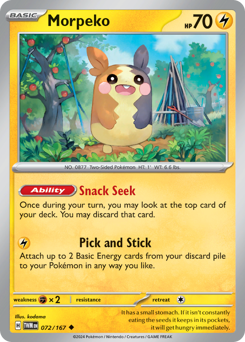Morpeko - Twilight Masquerade - #72 - Pokemon TCG card