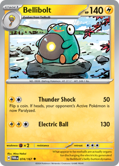 Bellibolt - Twilight Masquerade - #74 - Pokemon TCG card