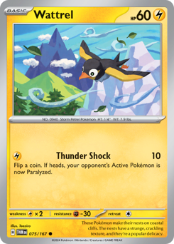 Wattrel #75 Wattrel - Twilight Masquerade - #75 - Pokemon TCG card