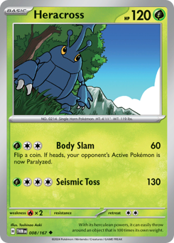 Heracross - Twilight Masquerade - #8 - Pokemon TCG card