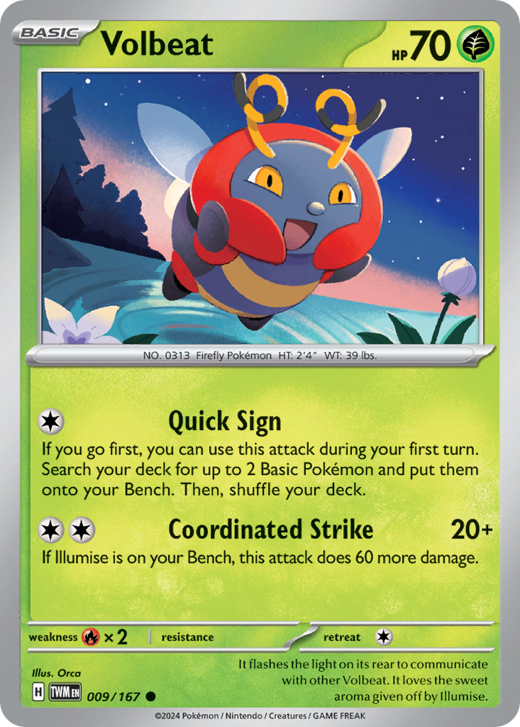 Volbeat - Twilight Masquerade - #9 - Pokemon TCG card