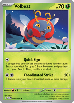 Volbeat #9 Volbeat - Twilight Masquerade - #9 - Pokemon TCG card