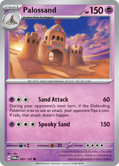 Palossand - Twilight Masquerade - #92 - Pokemon TCG card
