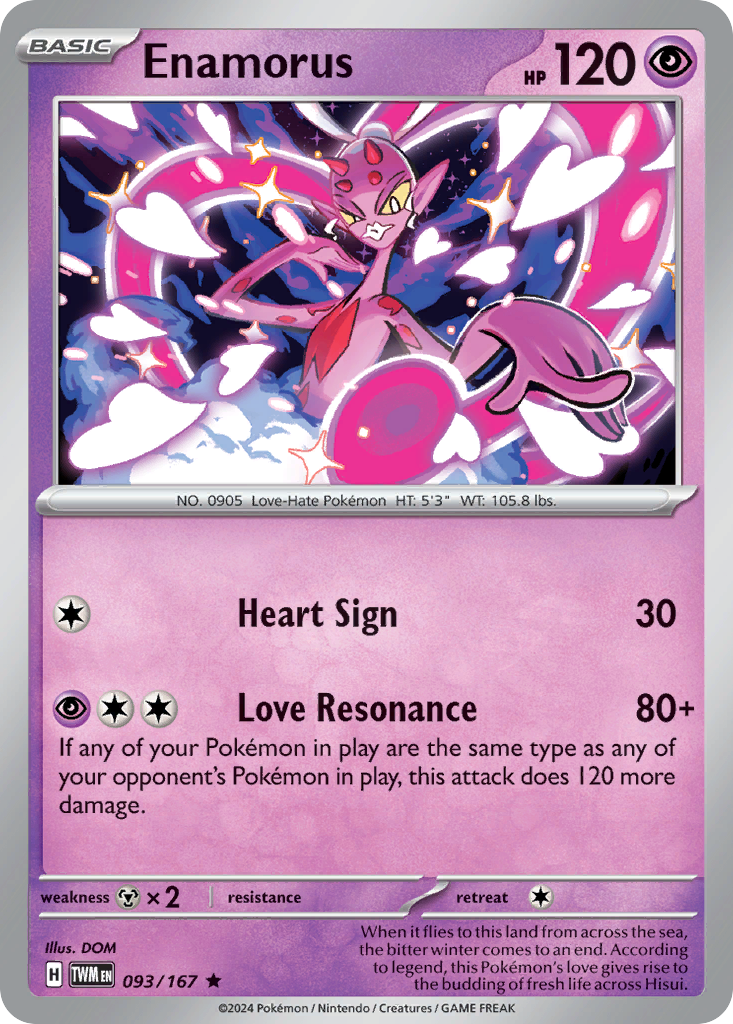 Enamorus - Twilight Masquerade - #93 - Pokemon TCG card