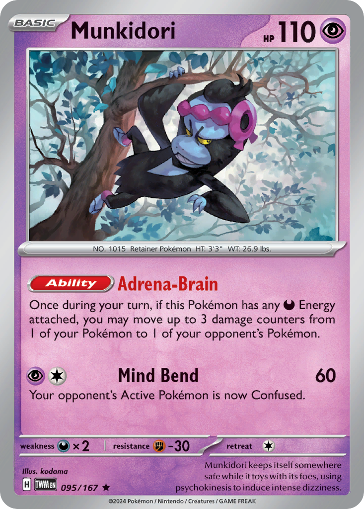 Munkidori - Twilight Masquerade - #95 - Pokemon TCG card
