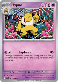 Hypno #17 Hypno - Shrouded Fable - #17 - Pokemon TCG card