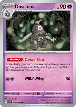 Dusclops #19 Dusclops - Shrouded Fable - #19 - Pokemon TCG card