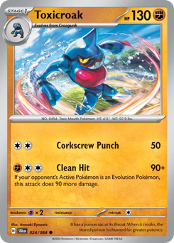 Toxicroak - Shrouded Fable - #24 - Pokemon TCG card
