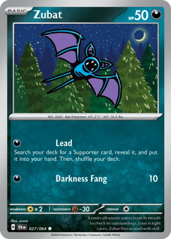 Zubat - Shrouded Fable - #27 - Pokemon TCG card