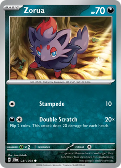 Zorua #31 Zorua - Shrouded Fable - #31 - Pokemon TCG card