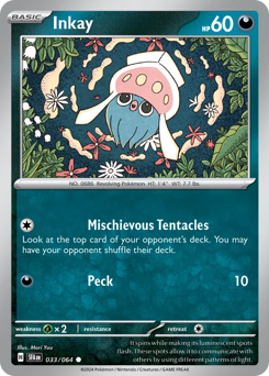 Inkay #33 Inkay - Shrouded Fable - #33 - Pokemon TCG card
