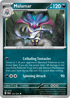 Malamar - Shrouded Fable - #34 - Pokemon TCG card