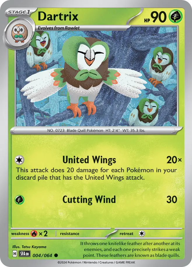 Dartrix - Shrouded Fable - #4 - Pokemon TCG card