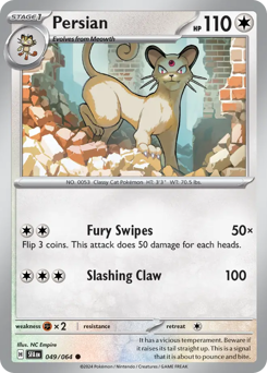 Persian #49 Persian - Shrouded Fable - #49 - Pokemon TCG card