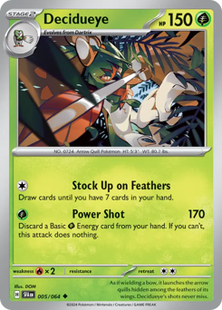 Decidueye - Shrouded Fable - #5 - Pokemon TCG card