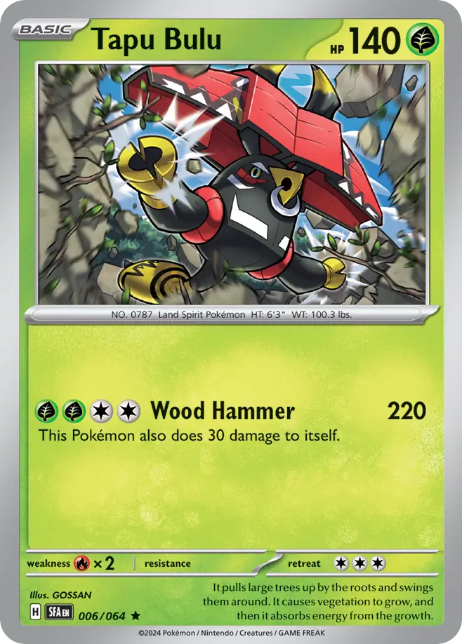 Tapu Bulu - Shrouded Fable - #6 - Pokemon TCG card