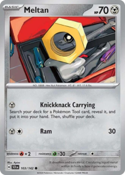 Meltan #103 Meltan - Stellar Crown - #103 - Pokemon TCG card