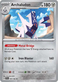 Archaludon - Stellar Crown - #107 - Pokemon TCG card