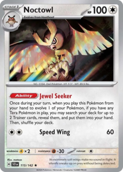 Noctowl #115 Noctowl - Stellar Crown - #115 - Pokemon TCG card