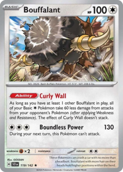 Bouffalant #119 Bouffalant - Stellar Crown - #119 - Pokemon TCG card
