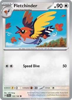 Fletchinder #122 Fletchinder - Stellar Crown - #122 - Pokemon TCG card