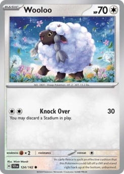 Wooloo #124 Wooloo - Stellar Crown - #124 - Pokemon TCG card