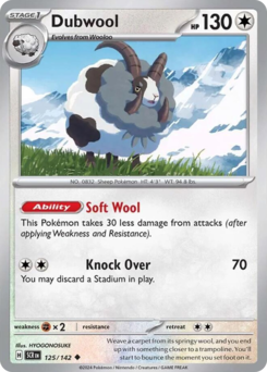 Dubwool #125 Dubwool - Stellar Crown - #125 - Pokemon TCG card