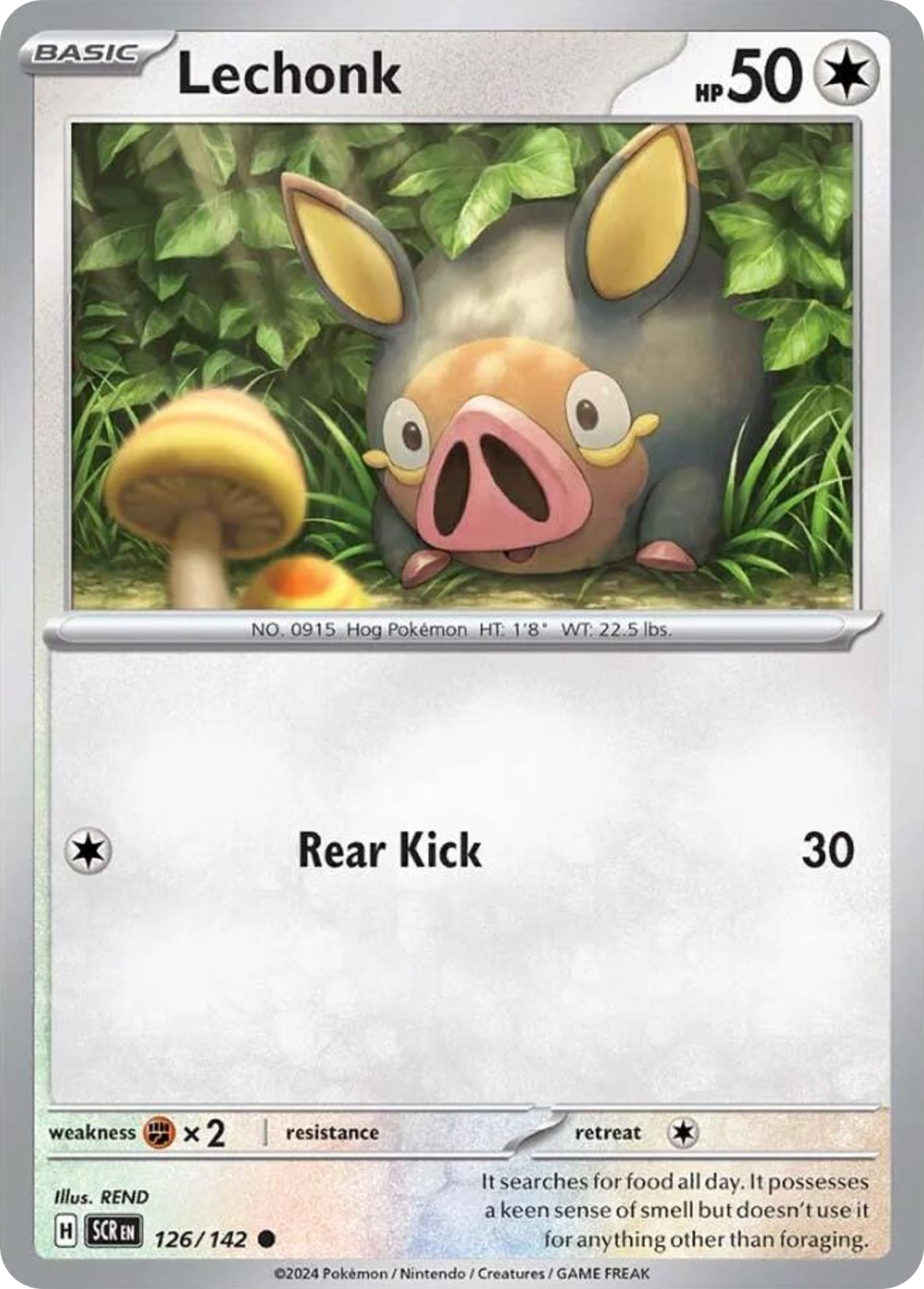 Lechonk - Stellar Crown - #126 - Pokemon TCG card