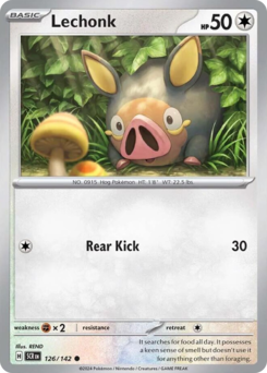 Lechonk #126 Lechonk - Stellar Crown - #126 - Pokemon TCG card
