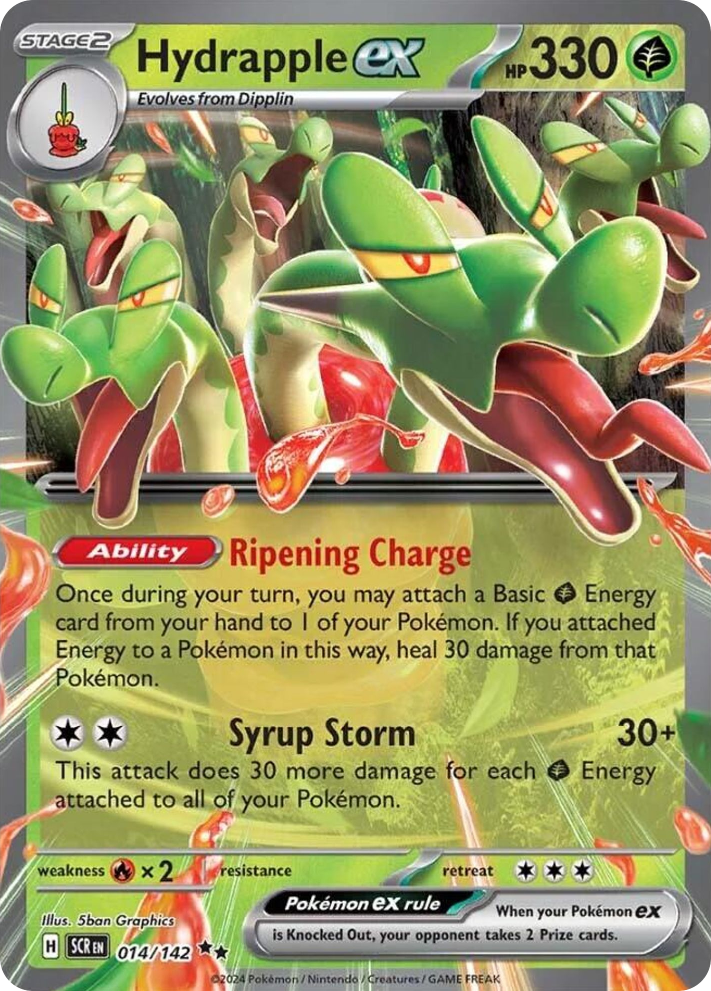 Hydrapple ex - Stellar Crown - #14 - Pokemon TCG card