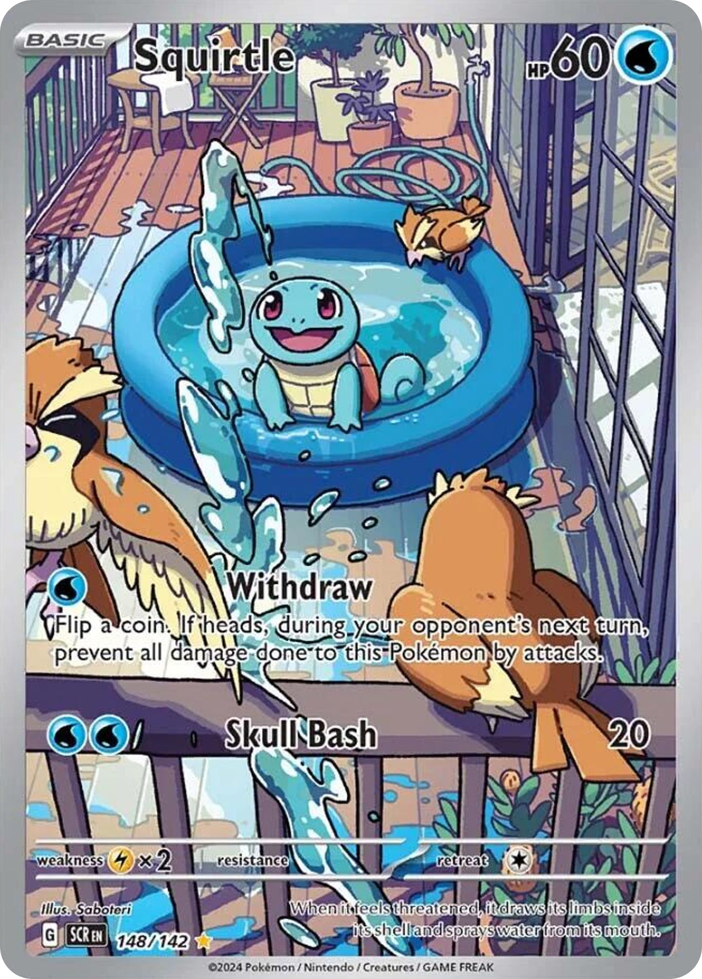 Squirtle - Stellar Crown - #148 - Pokemon TCG card