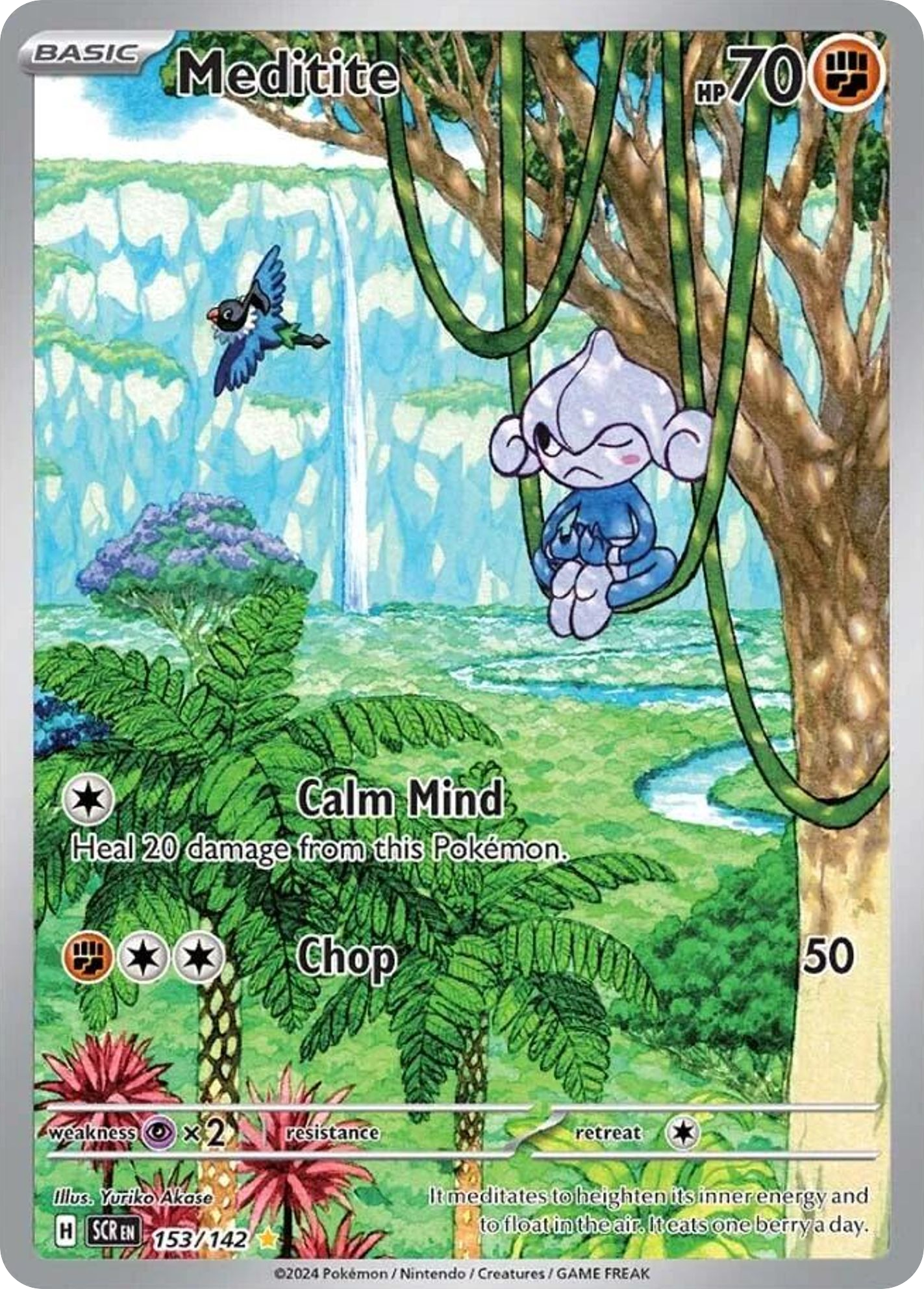 Meditite - Stellar Crown - #153 - Pokemon TCG card