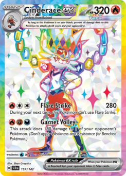 Cinderace ex #157 Cinderace ex - Stellar Crown - #157 - Pokemon TCG card