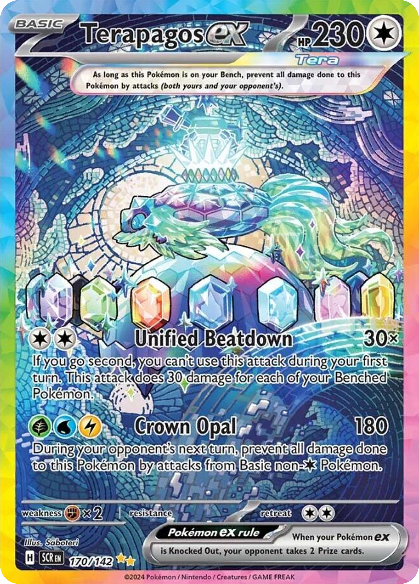 Terapagos ex - Stellar Crown - #170 - Pokemon TCG card