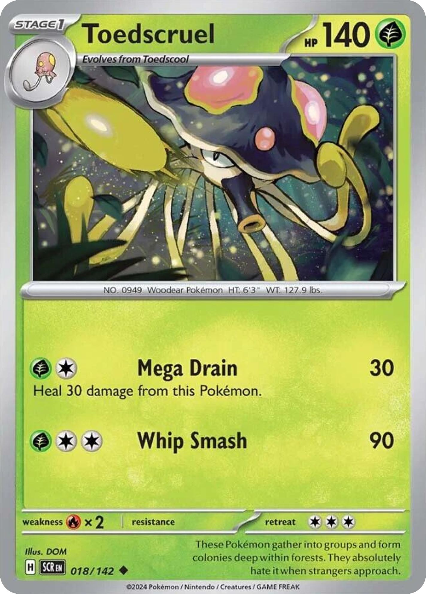 Toedscruel - Stellar Crown - #18 - Pokemon TCG card