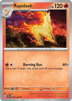 Rapidash #20 Rapidash - Stellar Crown - #20 - Pokemon TCG card