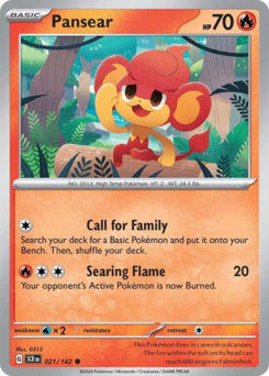 Pansear - Stellar Crown - #21 - Pokemon TCG card
