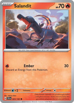 Salandit #23 Salandit - Stellar Crown - #23 - Pokemon TCG card