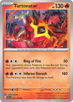 Turtonator - Stellar Crown - #25 - Pokemon TCG card
