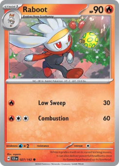 Raboot #27 Raboot - Stellar Crown - #27 - Pokemon TCG card