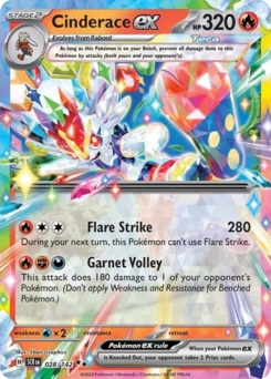 Cinderace ex #28 Cinderace ex - Stellar Crown - #28 - Pokemon TCG card