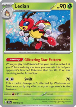 Ledian #3 Ledian - Stellar Crown - #3 - Pokemon TCG card